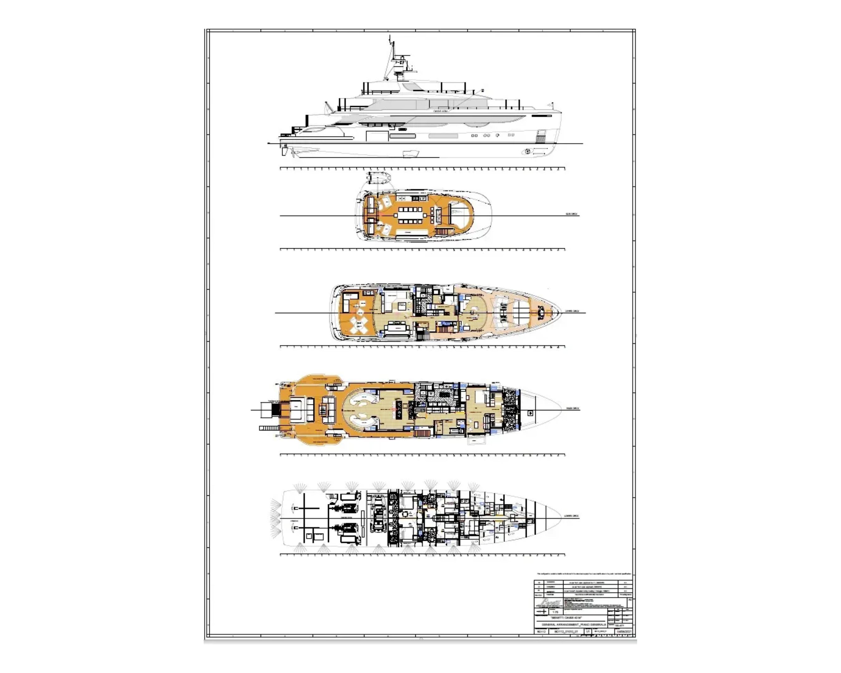 Layout for MAVERICK Benetti Oasis 40m - layout