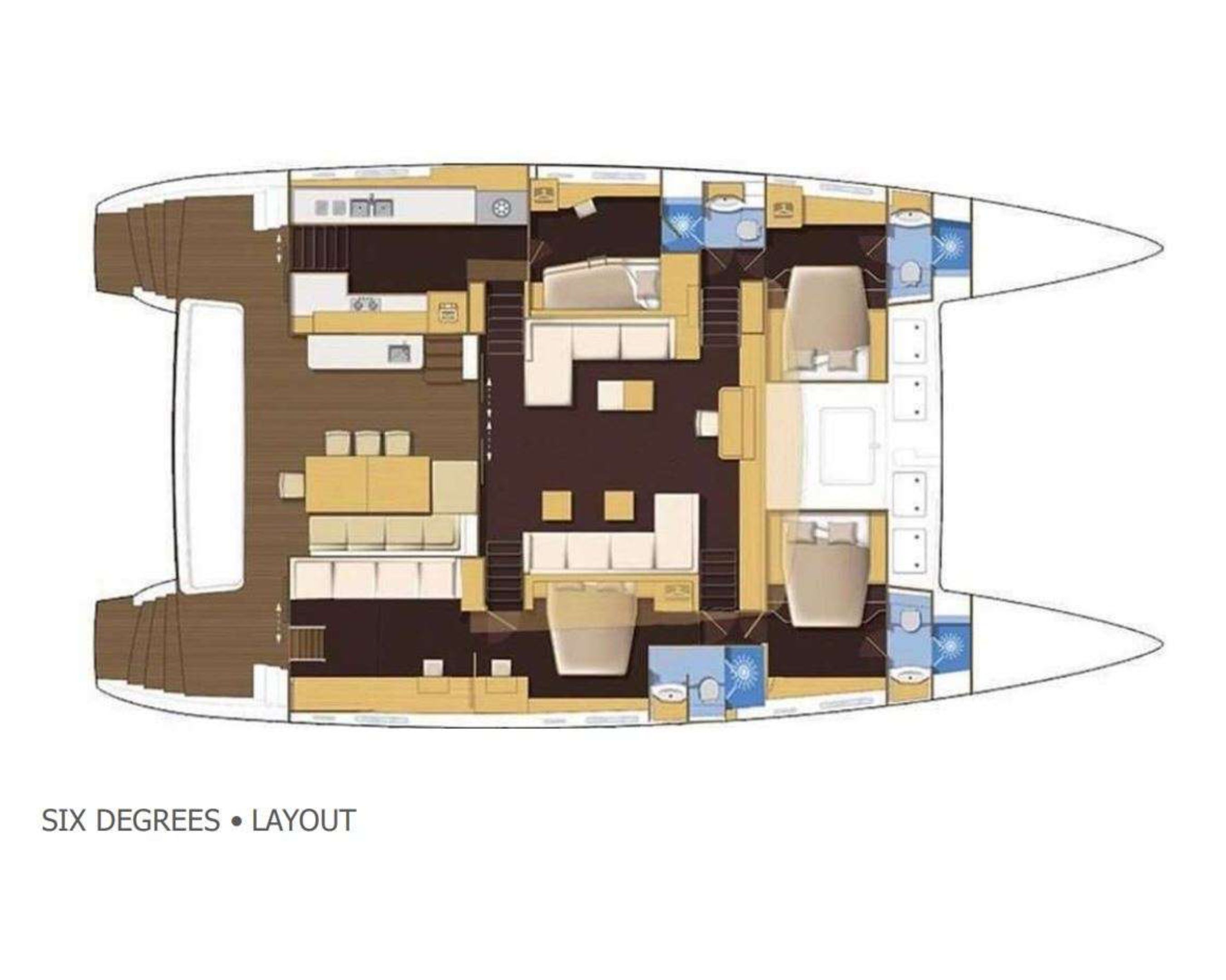 Layout for SIX DEGREES Lagoon 620 - layout