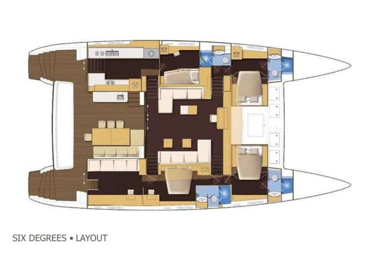 SIX DEGREES Lagoon 620 - layout SIX DEGREES Lagoon 620 - layout
