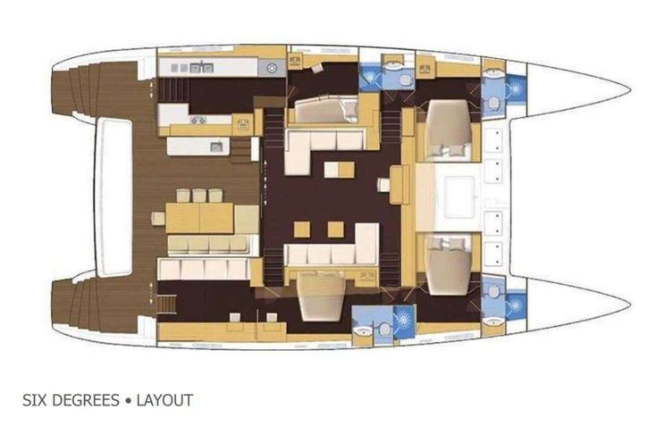 Layout for SIX DEGREES Lagoon 620 - layout