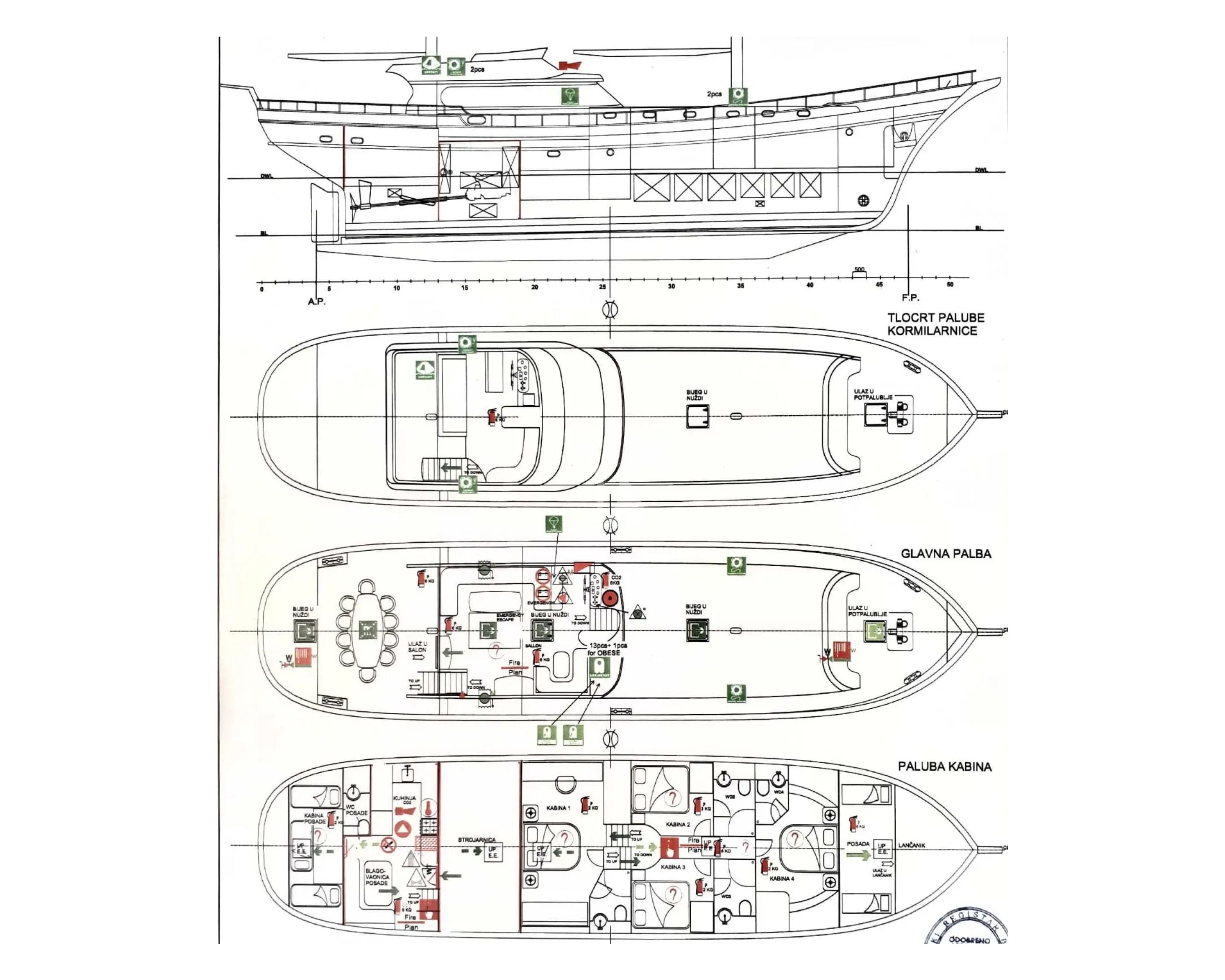 Layout for LOTUS Gulet 30m - layout
