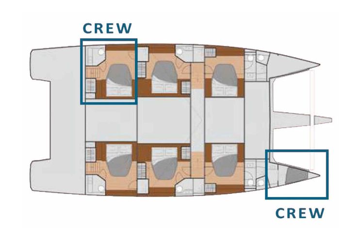 Layout for LIBERTA Fountaine Pajot Samana 59 - layout