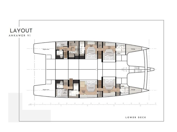 ANKAWER VI Sunreef 70 - cabin layout ANKAWER VI Sunreef 70 - cabin layout