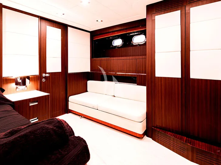BOBY Mangusta 80 - master cabin seating area BOBY Mangusta 80 - master cabin seating area