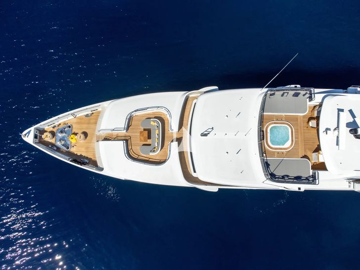 BOJI Codecasa 43 foredeck aerial shot BOJI Codecasa 43 foredeck aerial shot