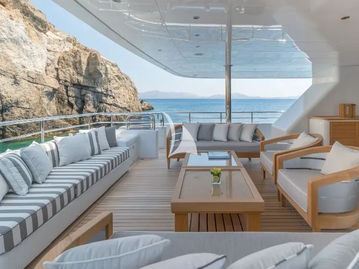 BOJI Codecasa 43 main aft deck seating BOJI Codecasa 43 main aft deck seating