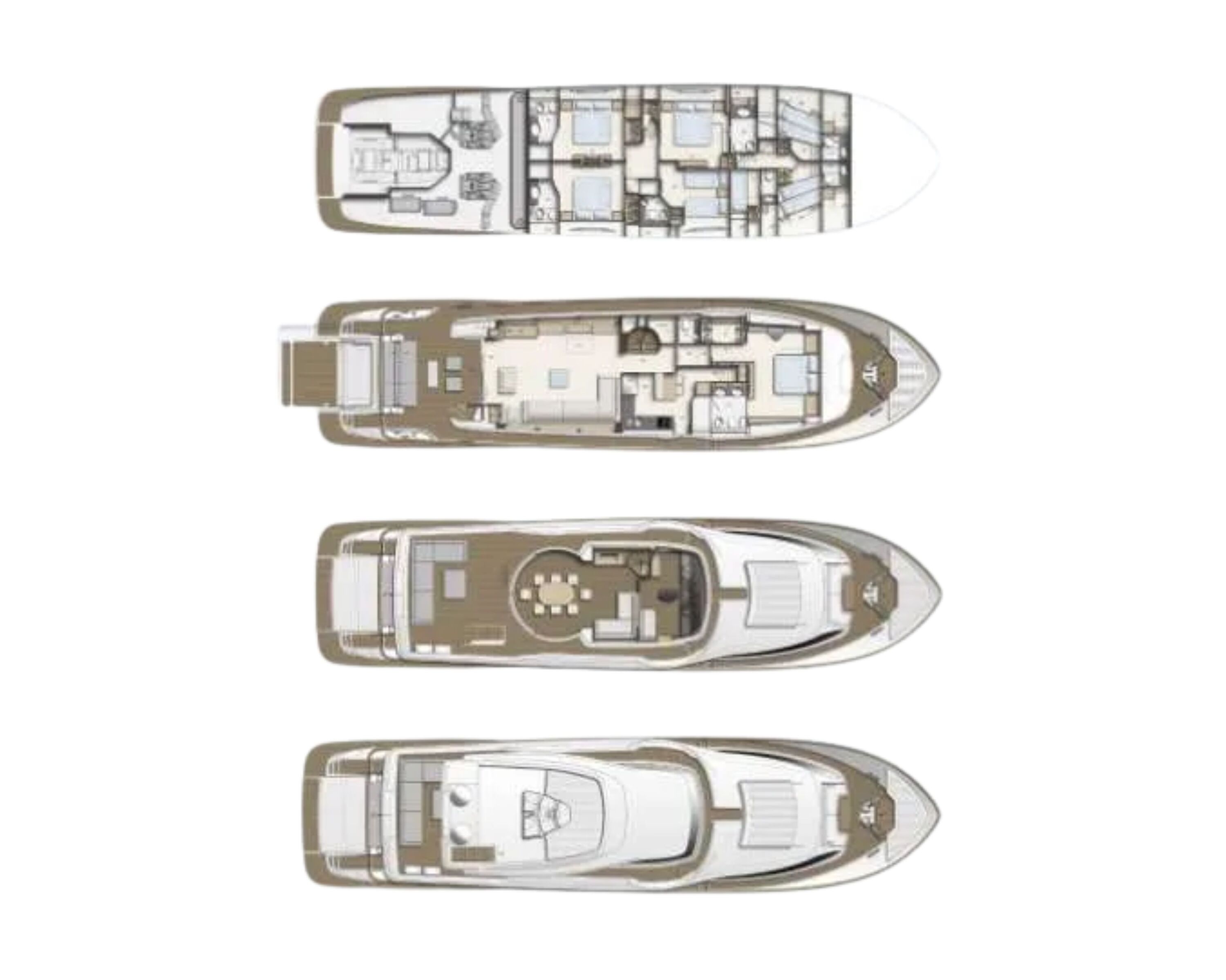 Layout for BONUS ROUND Ferretti Custom Line Navetta 28 - layout