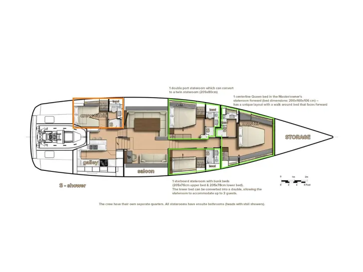 BUBBLES CNB 76 - yacht layout BUBBLES CNB 76 - yacht layout