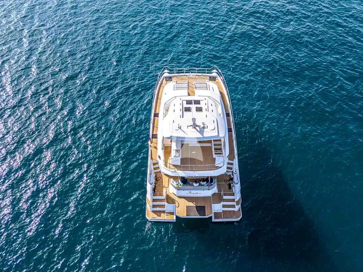 BY MY SIDE Aquila 54 - aerial aft shot BY MY SIDE Aquila 54 - aerial aft shot