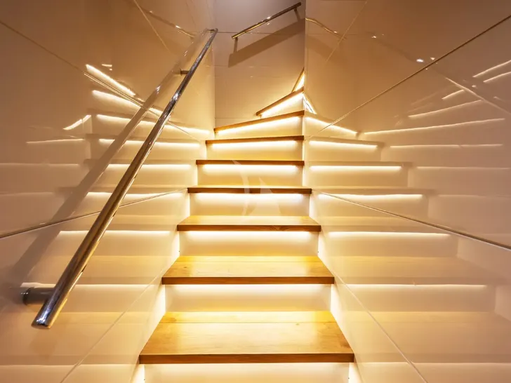 CALADAN Tansu 37m - stairs to the cabins CALADAN Tansu 37m - stairs to the cabins