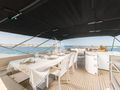 CALA DI LUNA Sunseeker Manhattan 74 - flybridge dining area CALA DI LUNA Sunseeker Manhattan 74 - flybridge dining area
