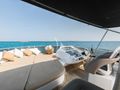 CALA DI LUNA Sunseeker Manhattan 74 - flybridge sun bed and helm CALA DI LUNA Sunseeker Manhattan 74 - flybridge sun bed and helm
