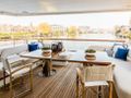 CALYPSO I Mulder 36m main deck aft table CALYPSO I Mulder 36m main deck aft table