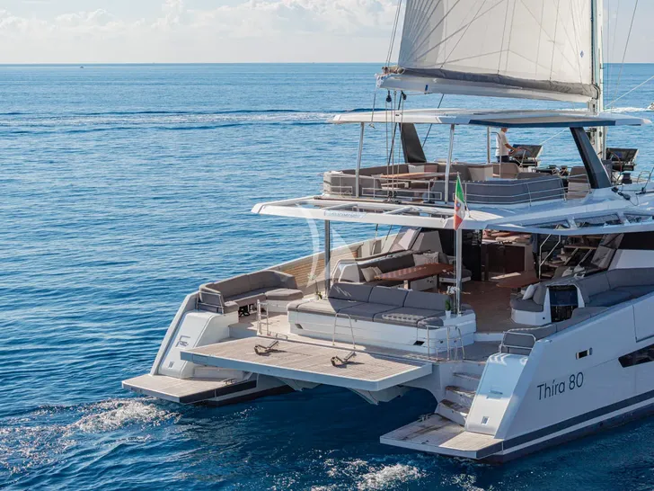 CAPRI Fountaine Pajot Thira 80 - aft deck CAPRI Fountaine Pajot Thira 80 - aft deck