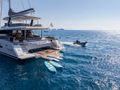 CAPRI Fountaine Pajot Thira 80 - aft shot with the water toys CAPRI Fountaine Pajot Thira 80 - aft shot with the water toys