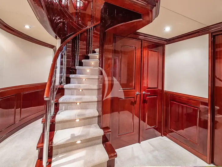 BLANCHE 161 Christensen 49m - staircase to the cabins BLANCHE 161 Christensen 49m - staircase to the cabins