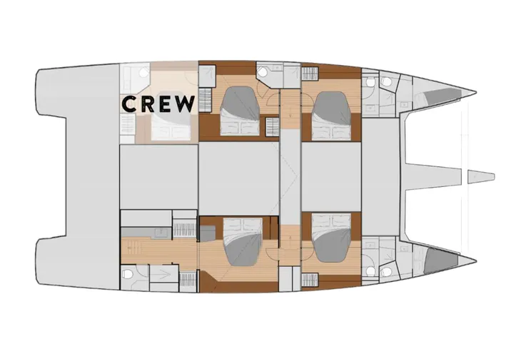 Layout for CATALYST Fountaine Pajot Samana 59 - layout