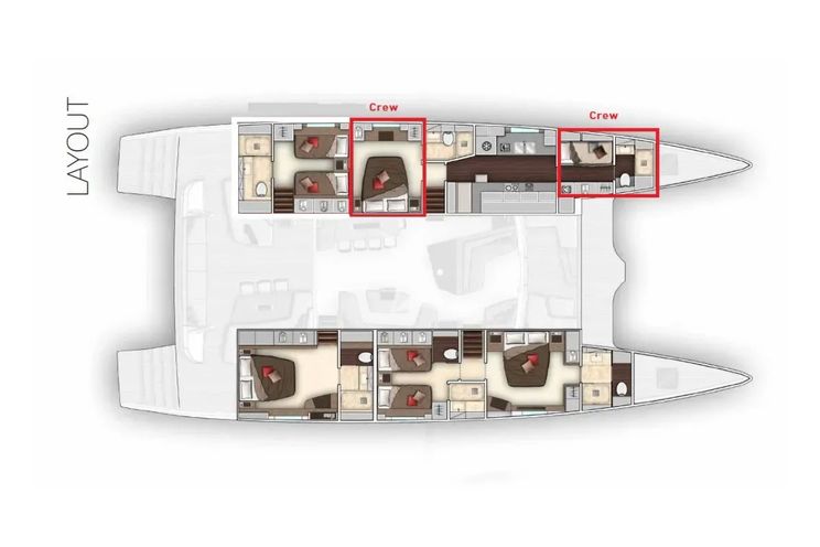 Layout for CAT TUA Lagoon Seventy 7 - layout