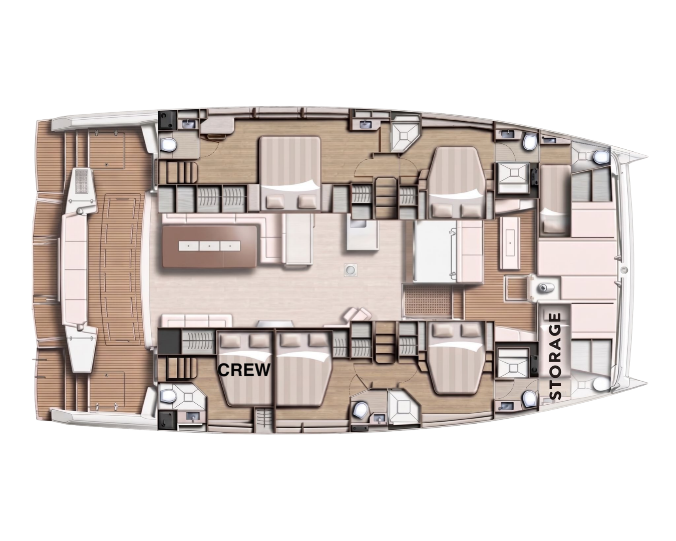 Layout for CHILLIN HUT Bali 5.4 - cabin layout