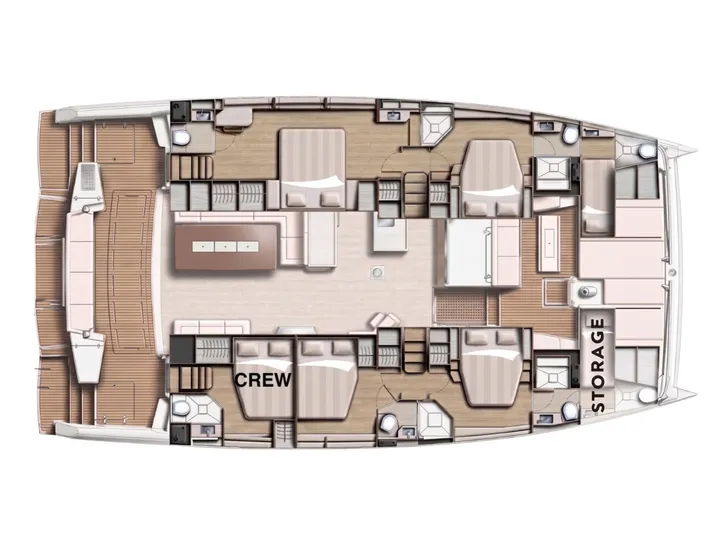 CHILLIN HUT Bali 5.4 - cabin layout CHILLIN HUT Bali 5.4 - cabin layout