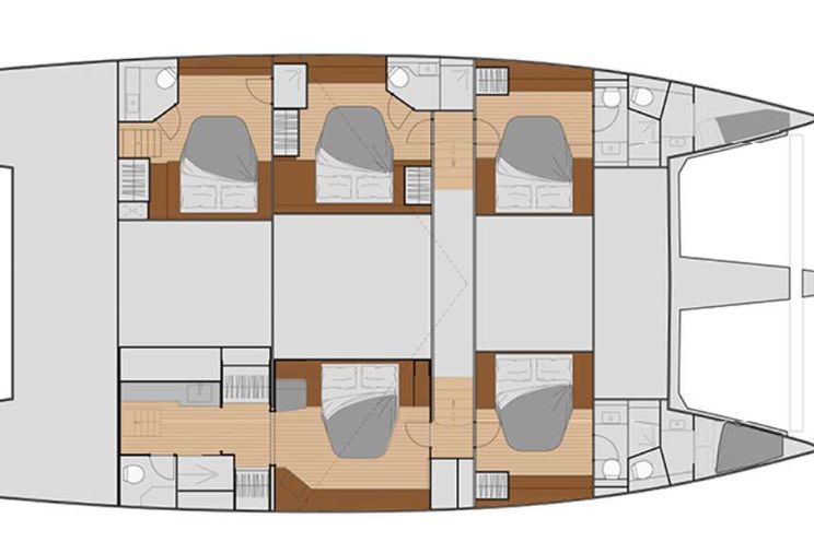 Layout for CHRISTOS ANESTI Fountaine Pajot Samana 59 catamaran yacht layout