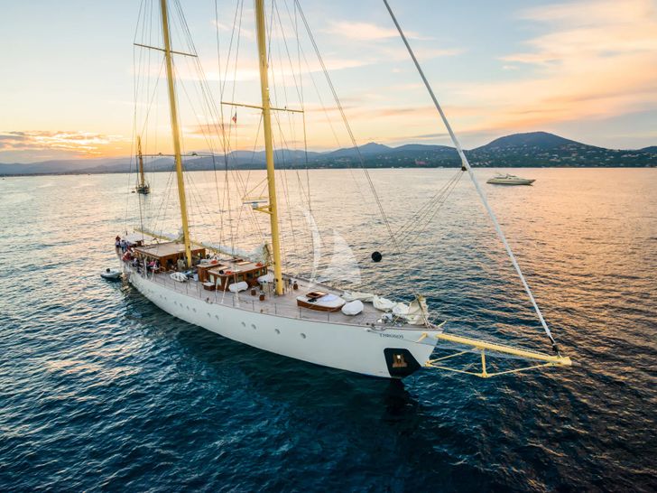 CHRONOS Ark Yachts 54m - anchored CHRONOS Ark Yachts 54m - anchored
