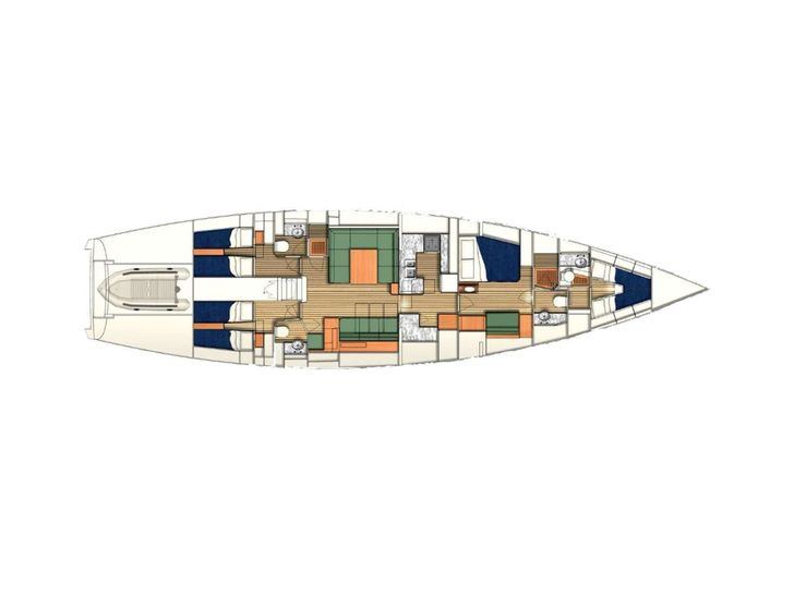 CIRRUS Sailing Yacht 68ft - layout CIRRUS Sailing Yacht 68ft - layout