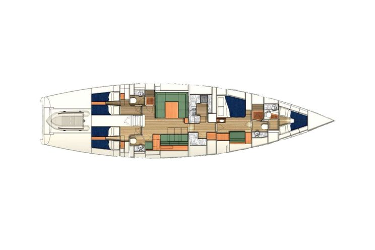 Layout for CIRRUS Sailing Yacht 68ft - layout