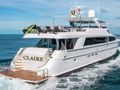 CLAIRE Hatteras 100 - side aft shot CLAIRE Hatteras 100 - side aft shot