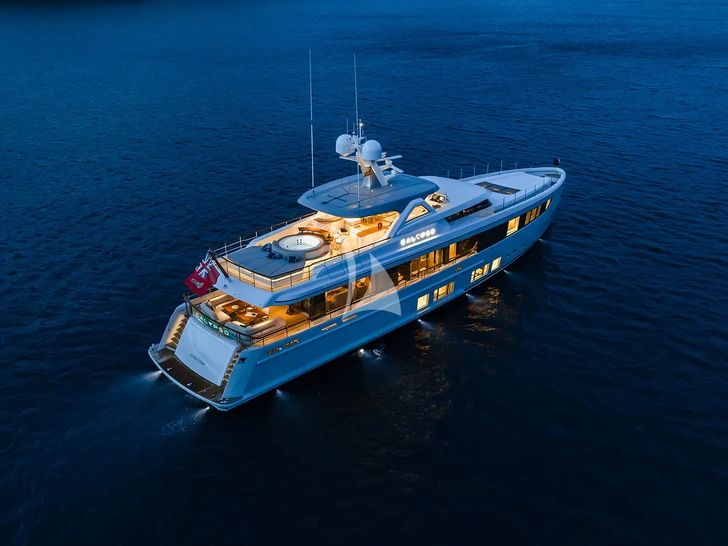 CALYPSO I Mulder 36m - anchored at night CALYPSO I Mulder 36m - anchored at night