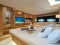 CLOUD 9 Sasga Menorquin 68 Flybridge - master cabin bed and TV CLOUD 9 Sasga Menorquin 68 Flybridge - master cabin bed and TV