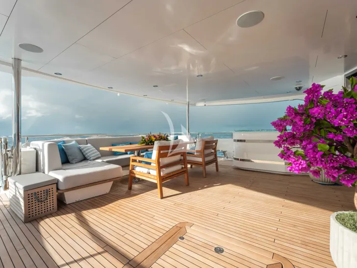 CAPTAIN MORGAN III Sunseeker 131 - main aft deck CAPTAIN MORGAN III Sunseeker 131 - main aft deck
