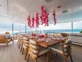 CAPTAIN MORGAN III Sunseeker 131 - sky deck aft alfresco dining area CAPTAIN MORGAN III Sunseeker 131 - sky deck aft alfresco dining area
