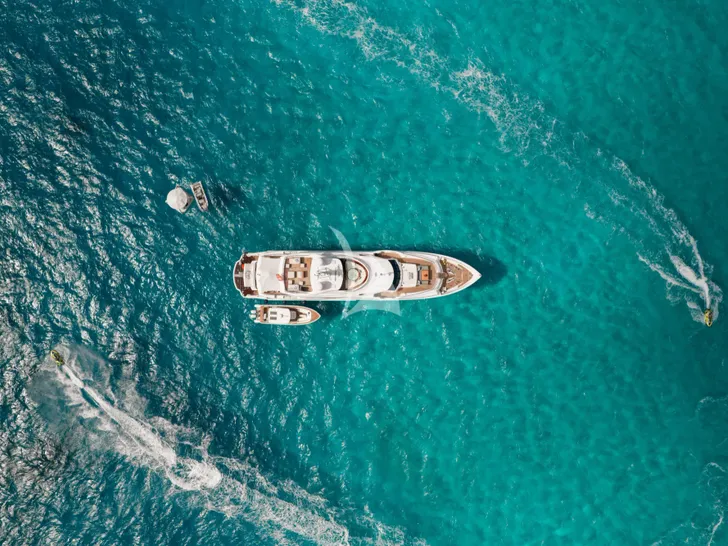 CAPTAIN MORGAN III Sunseeker 131 - top aerial shot CAPTAIN MORGAN III Sunseeker 131 - top aerial shot