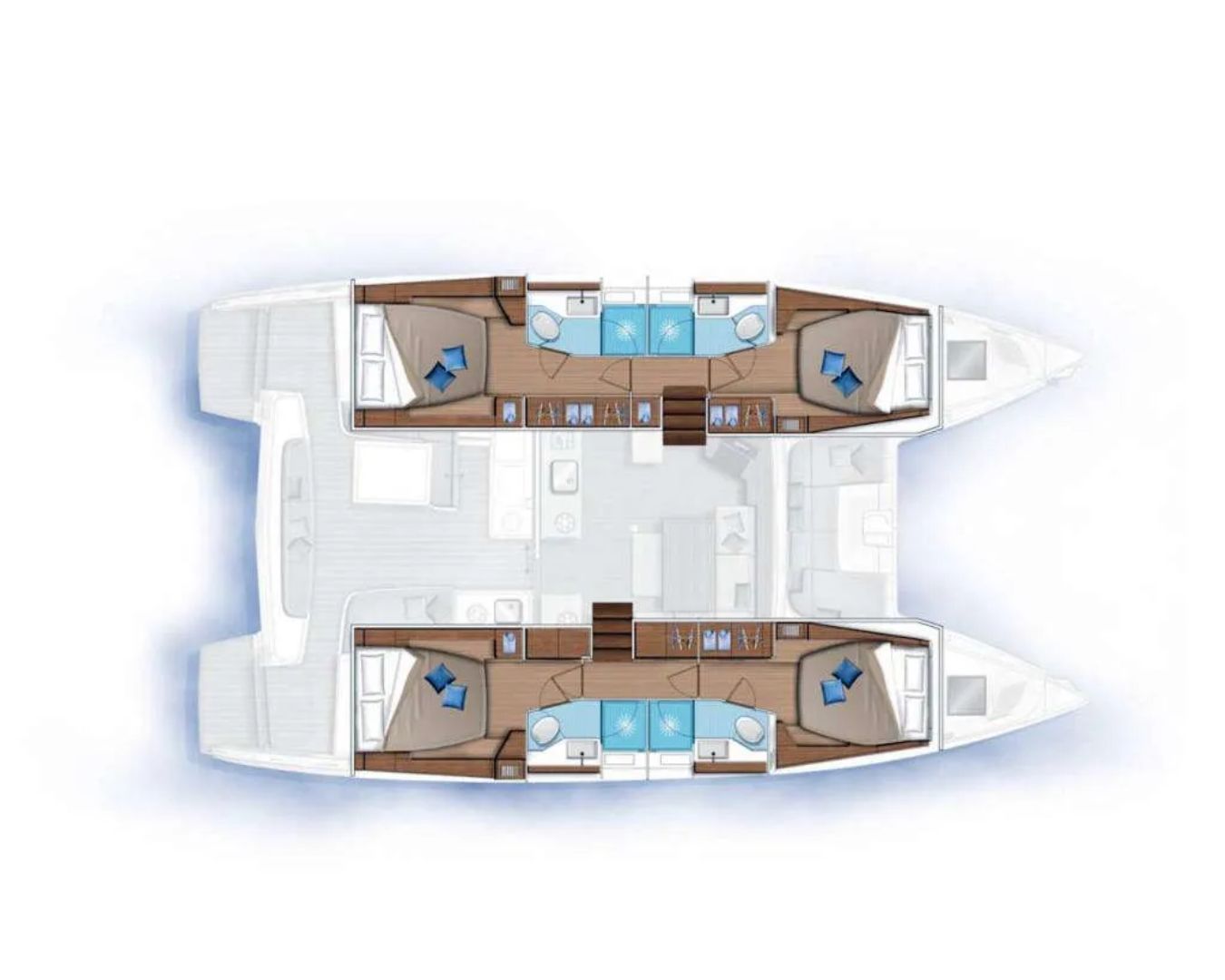 OCEANS 8 Lagoon 46 - cabin layout