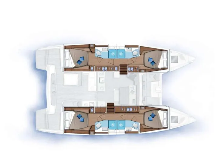 OCEANS 8 Lagoon 46 - cabin layout OCEANS 8 Lagoon 46 - cabin layout