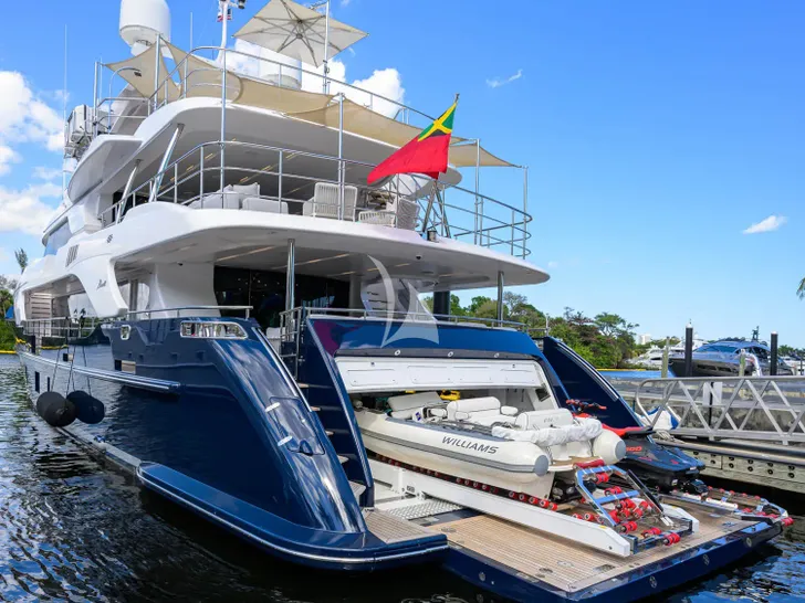 COFINA Benetti Classic Supreme 132 - aft view with the water toys COFINA Benetti Classic Supreme 132 - aft view with the water toys