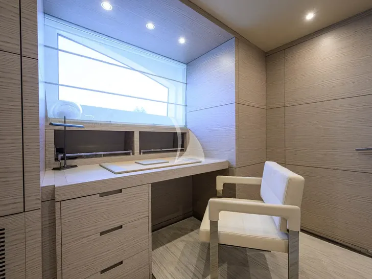 COFINA Benetti Classic Supreme 132 - master cabin office COFINA Benetti Classic Supreme 132 - master cabin office