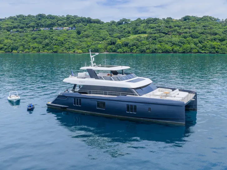 COLIBRI Sunreef 80 Power - anchored with the water toys COLIBRI Sunreef 80 Power - anchored with the water toys