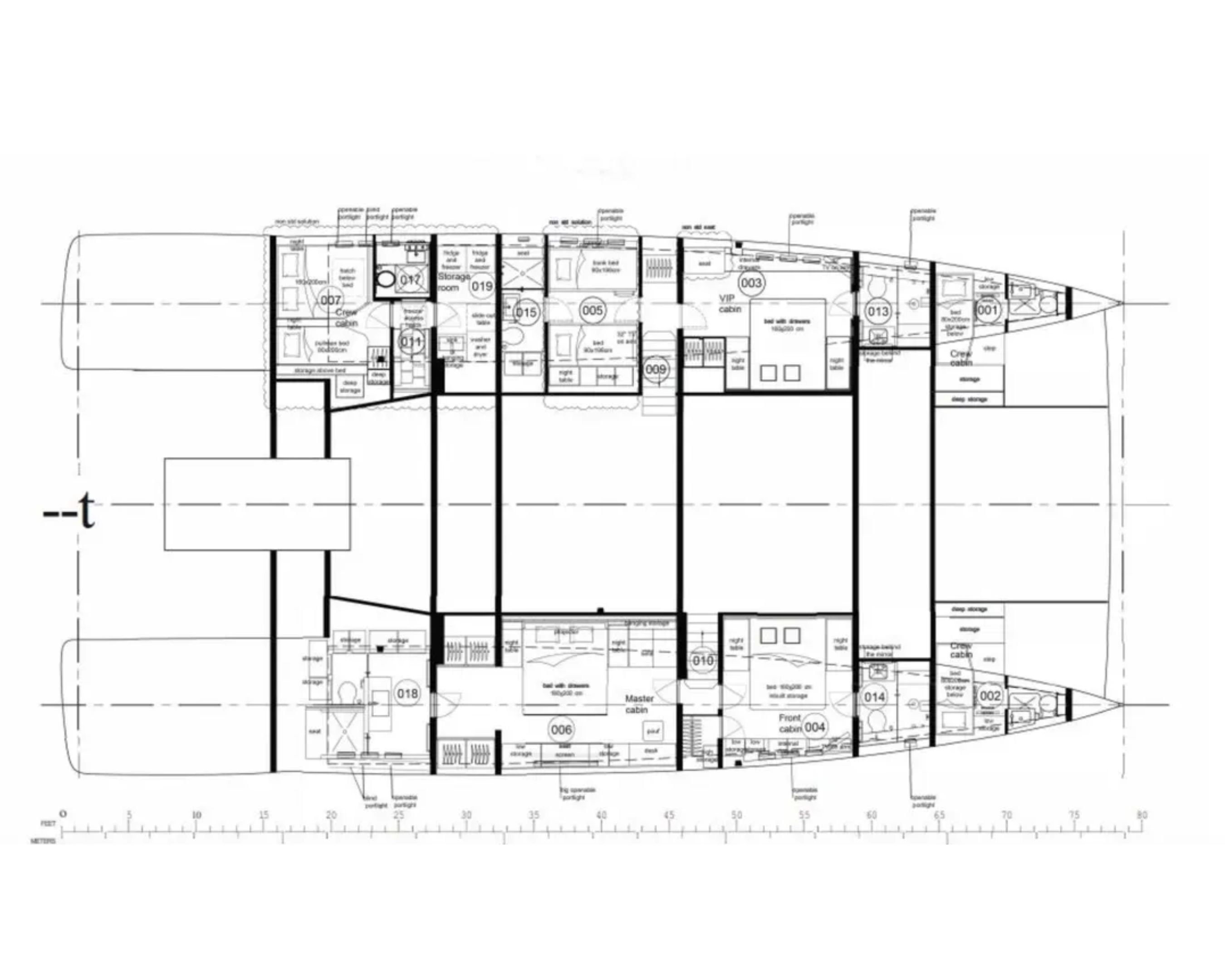 COLIBRI Sunreef 80 Power - layout