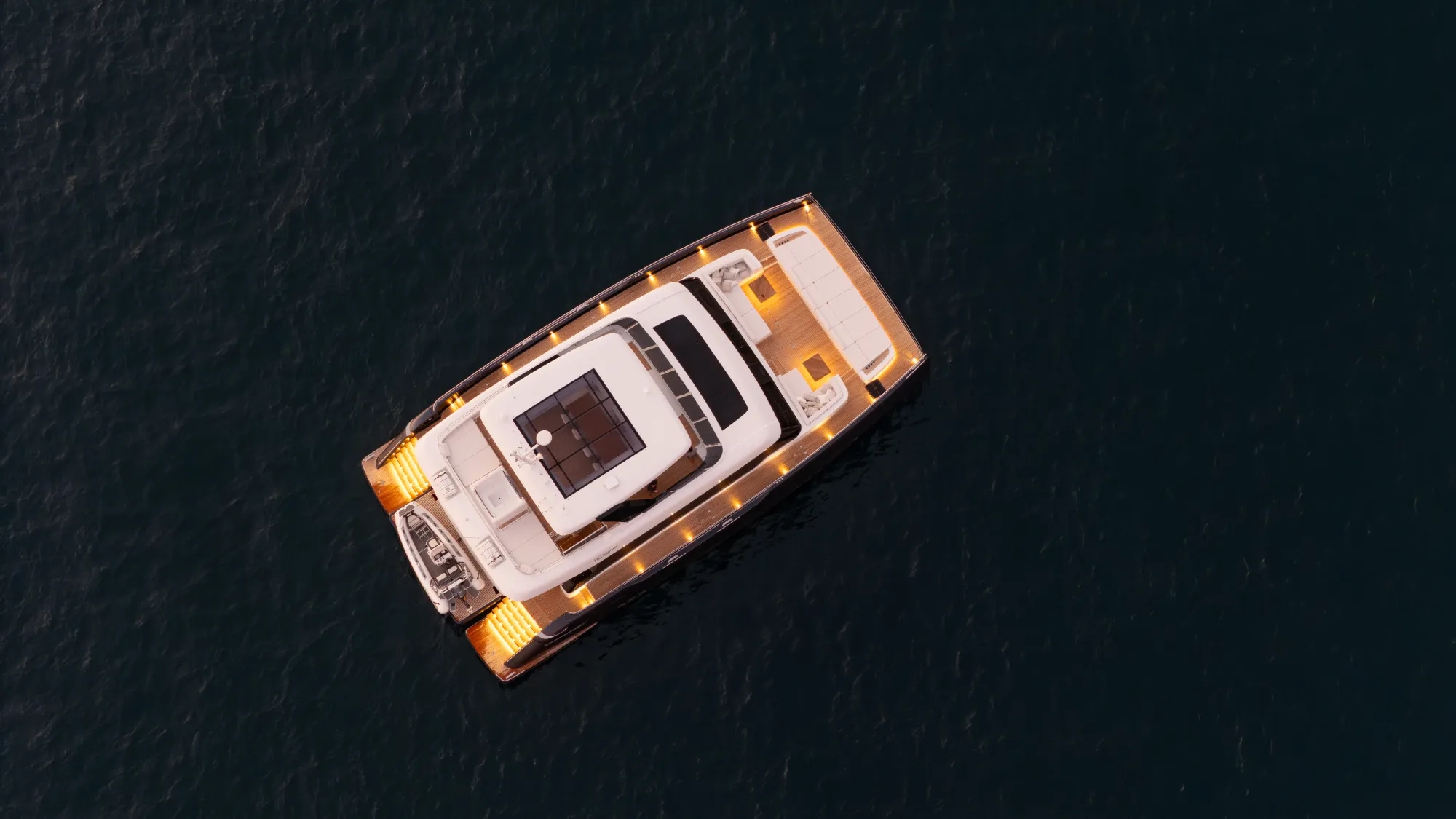 COLIBRI Sunreef 80 Power - top shot at night