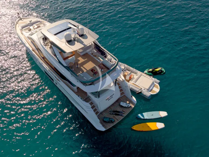 CONCORD'S 6 Azimut 78 - aerial shot with the water toys CONCORD'S 6 Azimut 78 - aerial shot with the water toys