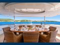 CONTE STEFANI Horizon 35m aft deck alfresco dining area