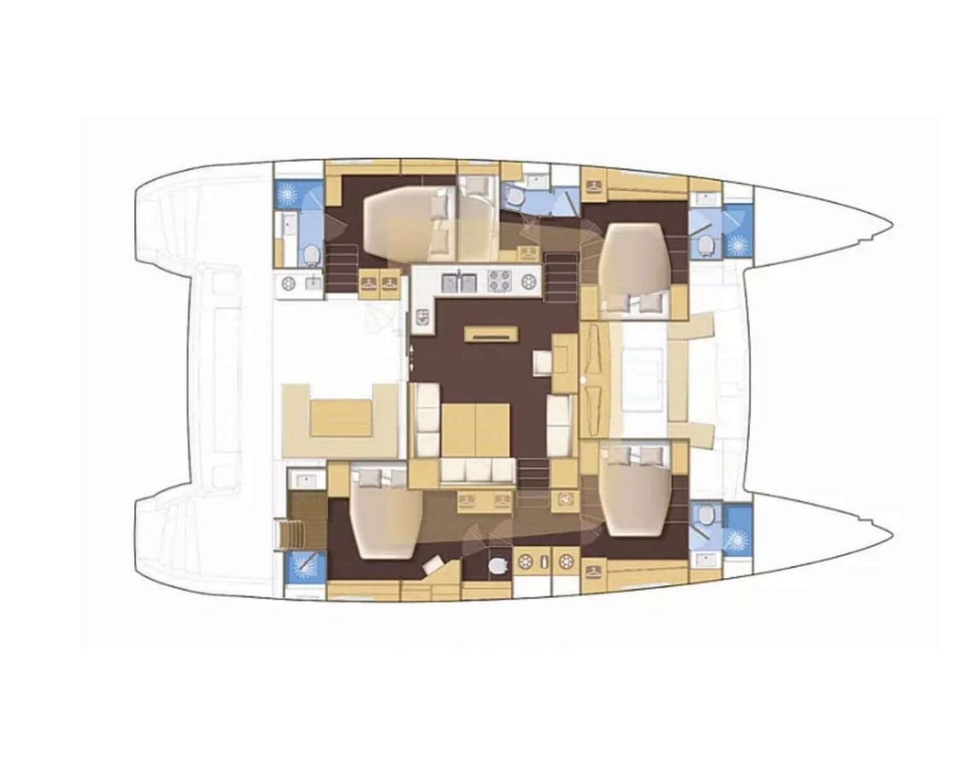 Layout for COOL BREEZE Lagoon 560 - cabin layout