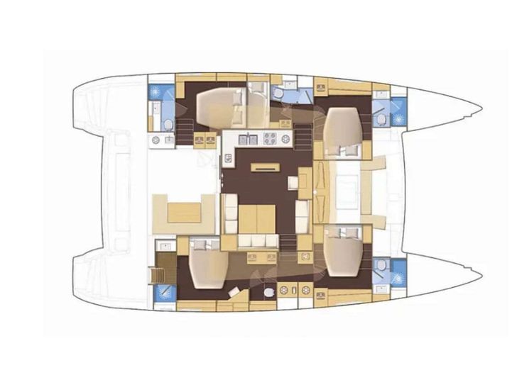 COOL BREEZE Lagoon 560 - cabin layout COOL BREEZE Lagoon 560 - cabin layout