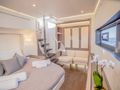 CORE Fountaine Pajot Power 67 - master cabin bed and seating CORE Fountaine Pajot Power 67 - master cabin bed and seating