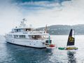 CORNELIA RMK Marine 34m - anchored with the water toys CORNELIA RMK Marine 34m - anchored with the water toys