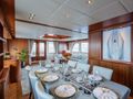 CORNELIA RMK Marine 34m - indoor formal dining set up CORNELIA RMK Marine 34m - indoor formal dining set up