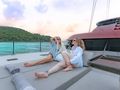 CRAZY LOVE Hudson HH88 - guests on the foredeck CRAZY LOVE Hudson HH88 - guests on the foredeck