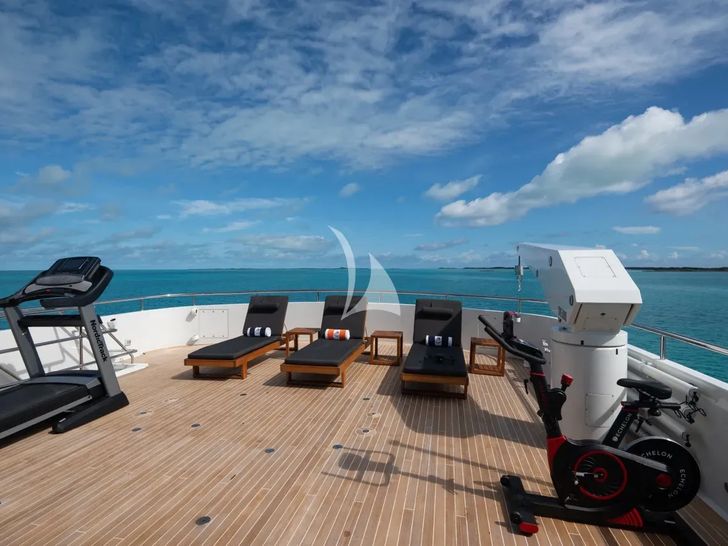 CROSSED SABRE Burger 144 sun deck gym equipment and sun beds CROSSED SABRE Burger 144 sun deck gym equipment and sun beds